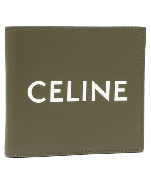 CELINE(セリーヌ)/セリーヌ 二つ折り財布 バイフォールドウォレット ロゴ グリーン メンズ CELINE 10B653DME 31DO/img01