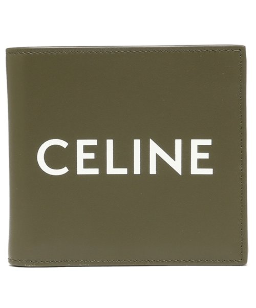 CELINE(セリーヌ)/セリーヌ 二つ折り財布 バイフォールドウォレット ロゴ グリーン メンズ CELINE 10B653DME 31DO/img05
