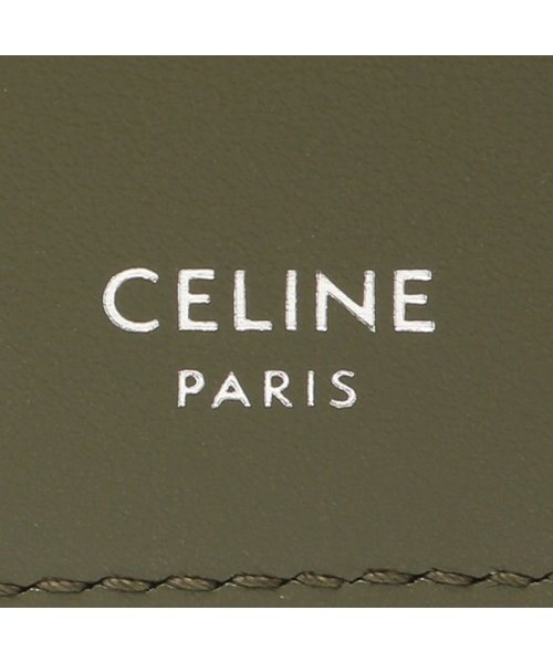 CELINE(セリーヌ)/セリーヌ 二つ折り財布 バイフォールドウォレット ロゴ グリーン メンズ CELINE 10B653DME 31DO/img08