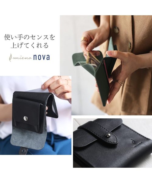 mieno(ミエノ)/[mieno]牛革レザー二つ折り財布/img12
