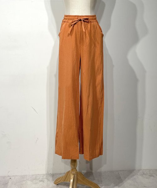 futier land(フューティアランド)/パンツ ワイドパンツ リネン シンプル カジュアル 体型カバー 韓国 ファッション / リラックスリネンライクワイドパンツ/img05