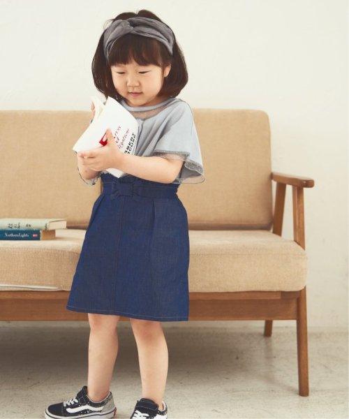 ikka kids(イッカ　キッズ)/【キッズ】ドットチュール切り替えTシャツ（120〜160cm）/img14