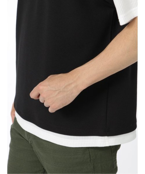 TAKA-Q(タカキュー)/梨地ポンチ フェイクレイヤード クルーネック 半袖 メンズ Tシャツ カットソー カジュアル インナー ビジネス ギフト プレゼント/img20