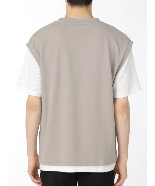 TAKA-Q(タカキュー)/梨地ポンチ フェイクレイヤード クルーネック 半袖 メンズ Tシャツ カットソー カジュアル インナー ビジネス ギフト プレゼント/img28