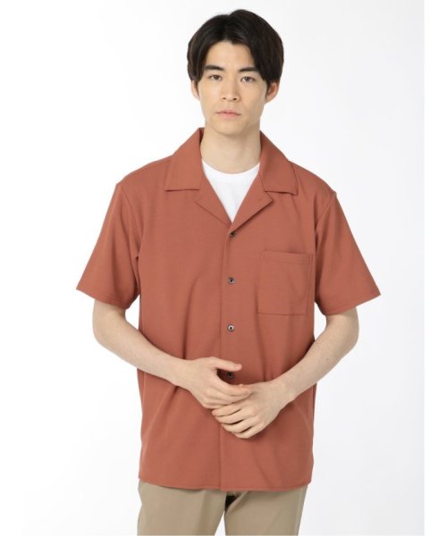 m.f.editorial(エムエフエディトリアル)/梨地ポンチ オープンカラー半袖カットシャツ/img14