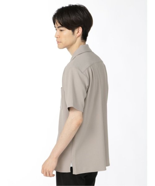 m.f.editorial(エムエフエディトリアル)/梨地ポンチ オープンカラー半袖カットシャツ/img22