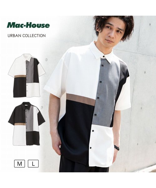 MAC HOUSE(men)(マックハウス（メンズ）)/URBAN COLLECTION アーバンコレクション 切替シャツ MC22－195－22D/img01