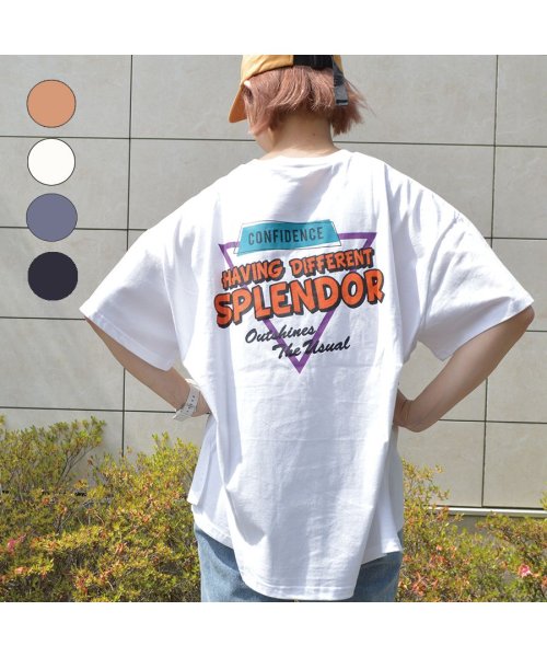 Spiritoso(スピリトーゾ)/ボックスバックプリントTシャツ(フューチャー ロゴ) /img01