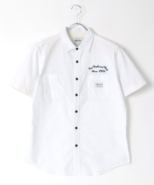 LAZAR(ラザル)/【Lazar】SMITH'S AMERICAN/スミスアメリカン シャンブレー 刺繍 半袖ワークシャツ/img09