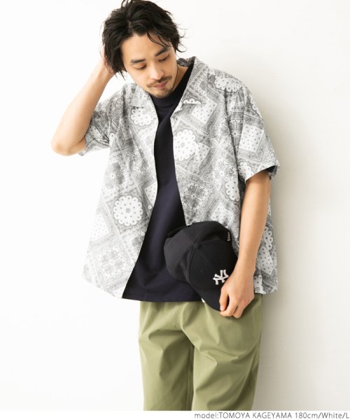 coca(コカ)/バンダナプリントオープンカラーシャツ/img02