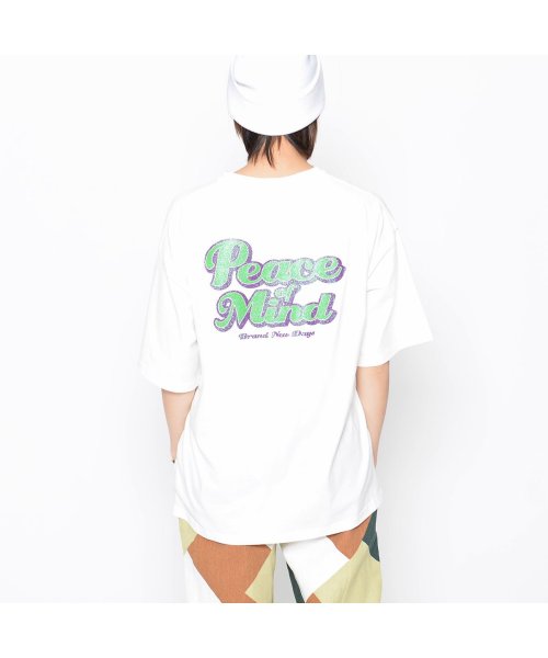 Spiritoso(スピリトーゾ)/Peace Mind ラメプリントロゴTシャツ/img19