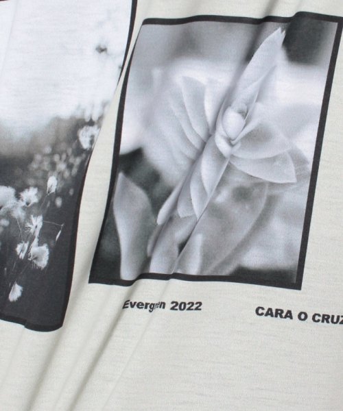 CARA　O　CRUZ(キャラ・オ・クルス)/モノクロビッグTシャツ/img30
