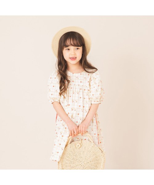 セール サイドリボンデザインチェック花柄ワンピース アーバンチェリー Urban Cherry Magaseek