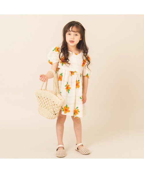 セール サッカー生地デザインビッグフラワー柄ワンピース アーバンチェリー Urban Cherry Magaseek