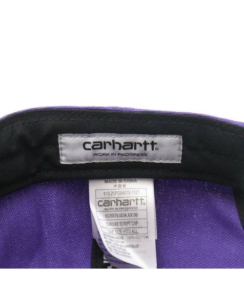 Carhartt WIP(カーハートダブルアイピー)/【日本正規品】 カーハート キャップ Carhartt WIP CANVAS SCRIPT CAP キャンバススクリプトキャップ サイズ調整 I028876/img13