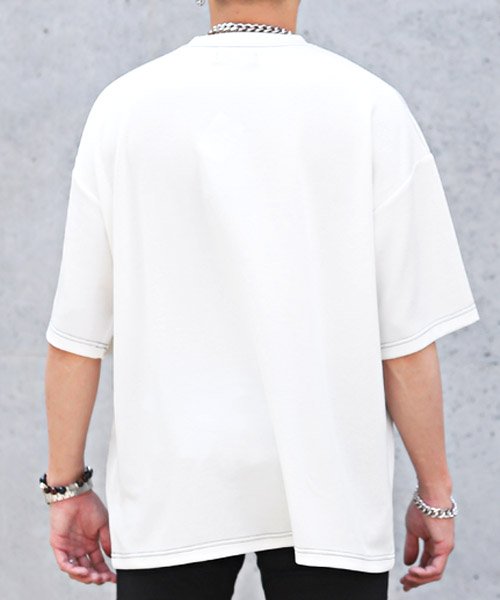 LUXSTYLE(ラグスタイル)/冷感ダンボール素材Tシャツ/Tシャツ メンズ 半袖 ビッグシルエット ダンボール素材 冷感/img01