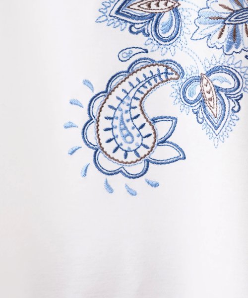 Leilian PLUS HOUSE(レリアンプラスハウス)/ペイズリー刺繍チュニックTシャツ【Leilian WHITE LABEL】/img10