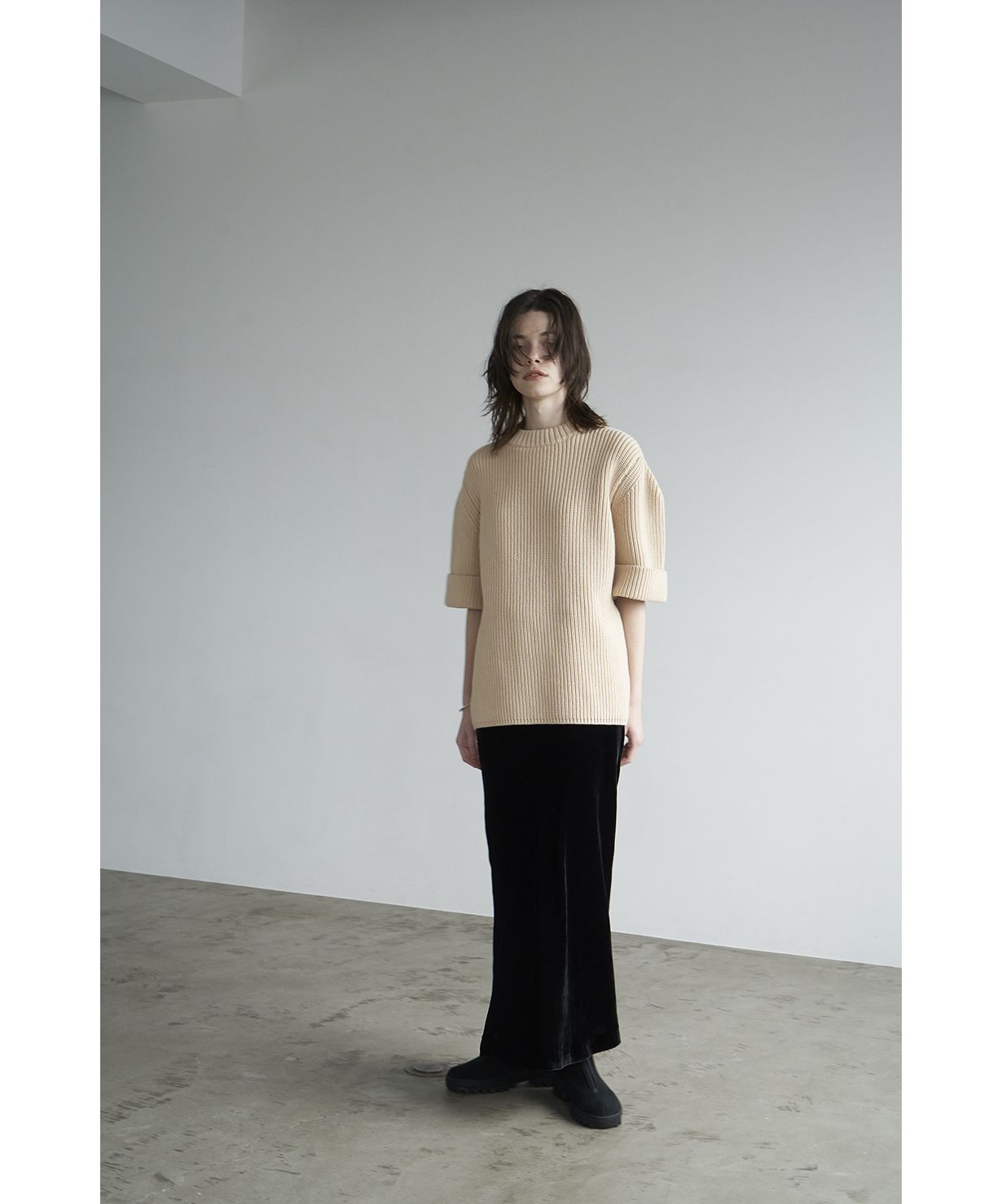 CLANE / OVER HALF SLEEVE KNIT TOPS自宅で1度試着をしました - ニット
