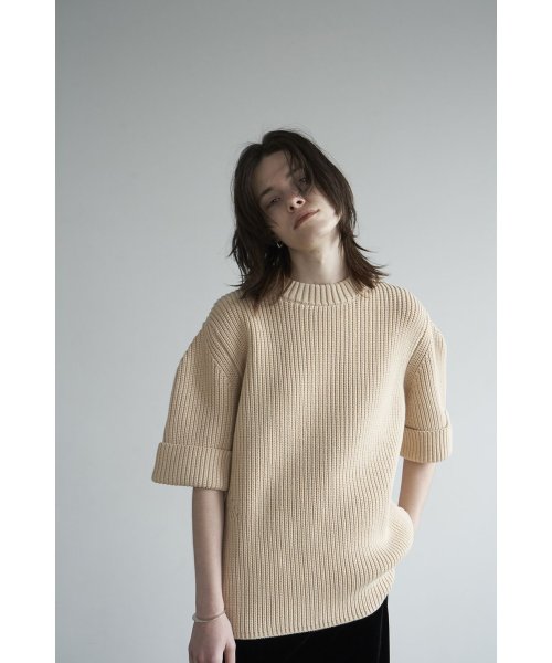 セール】OVER HALF SLEEVE KNIT TOPS(504707913) | クラネ(CLANE 
