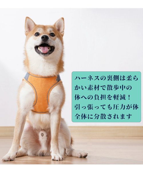 aimoha(aimoha（アイモハ）)/【dog】反射テープ犬用ハーネスリード 犬 猫 ネコらくらく 抱っこ/img07