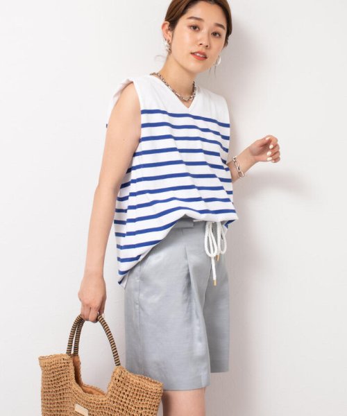 NOLLEY’S(ノーリーズ)/◇【WEB限定】2WAYボックス型パネルボーダーTシャツ/img01