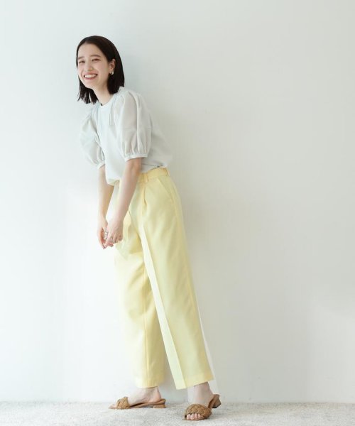 N Natural Beauty Basic(エヌナチュラルビューティベーシック)/シャンブレーセンタープレスパンツ/img14