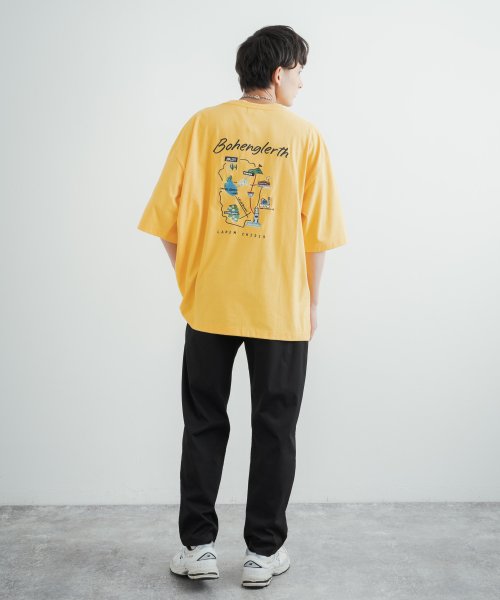 Rocky Monroe(ロッキーモンロー)/Tシャツ 半袖 カットソー メンズ レディース ビッグシルエット オーバーサイズ ゆったり ルーズ ワイド クルーネック スーベニア刺繍 地図柄 マップ TC天/img20