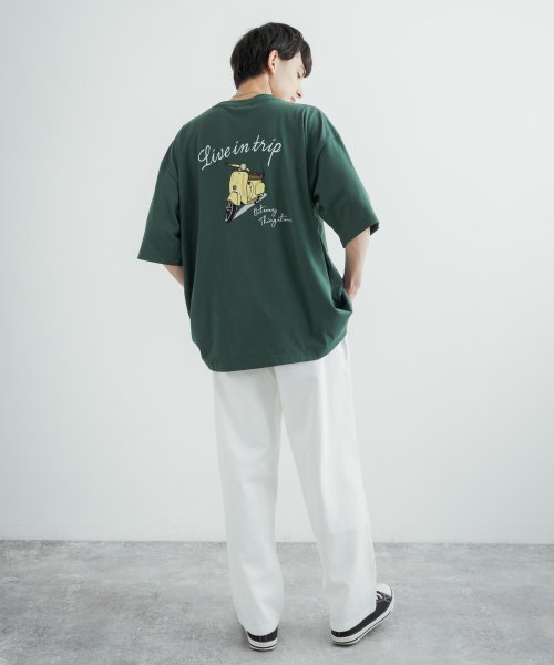 Rocky Monroe(ロッキーモンロー)/Tシャツ 半袖 カットソー メンズ レディース ビッグシルエット オーバーサイズ ゆったり ルーズ ワイド クルーネック スーベニア刺繍 バイク スクーター T/img15