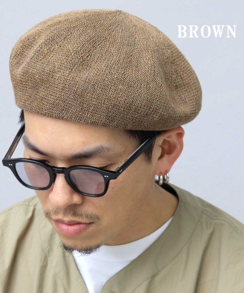 Besiquenti(ベーシックエンチ)/麻混 サーモベレー リネン ベレー帽 メンズ 帽子 カジュアル シンプル 春 夏/img11