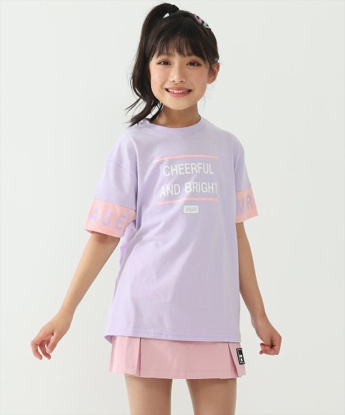 ANAP KIDS(アナップキッズ)/袖バイカラービッグTシャツ/img01