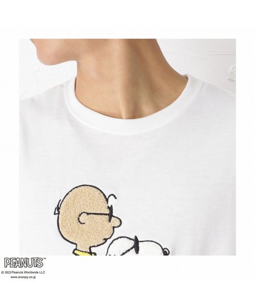 MAC HOUSE(men)(マックハウス（メンズ）)/PEANUTS サガラ刺繍半袖Tシャツ 161153400/img08