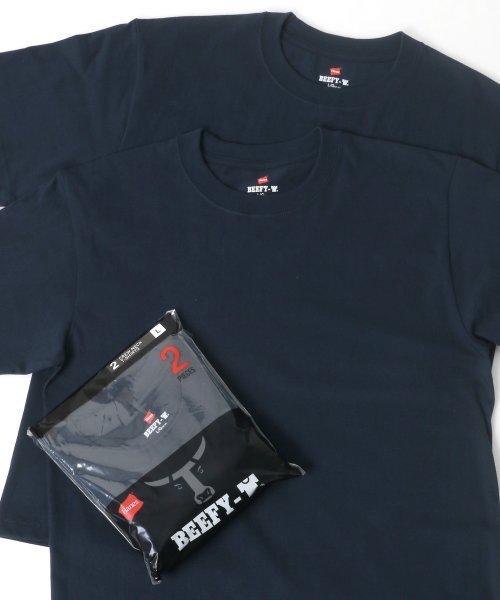 marukawa shonan(marukawa shonan)/【Hanes /ヘインズ】BEEFY－T 2P/ビーフィー パックTシャツ(2枚組み) HANES ヘインズ BEEFY ビーフィー ヘビーウェイト パックT　/img12