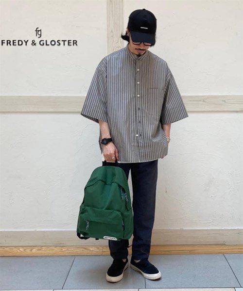 GLOSTER(GLOSTER)/【GLOSTER/グロスター】Vintage Stripe ビッグシャツ ショートスリーブ/img01