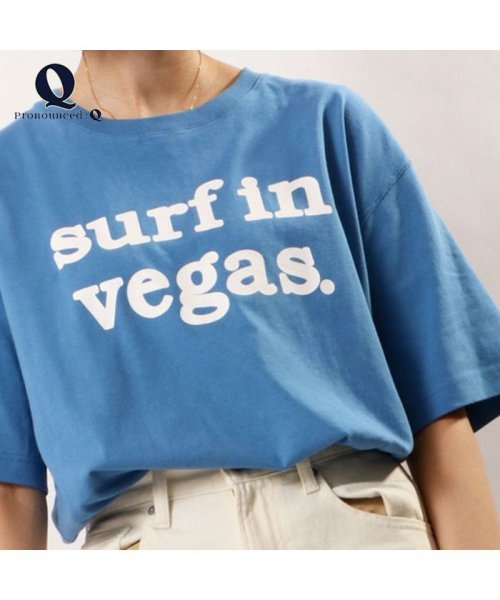 Q(キュー)/【QUE　/ キュー】　USAコットン　surfin vegas ロゴ　SURF/サーフTEE　/img13