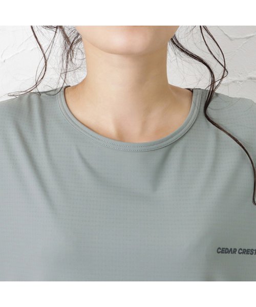 MAC HOUSE(women)(マックハウス（レディース）)/CEDAR CREST セダークレスト 超冷感変形メッシュレイヤードTシャツ 2071470L/img07