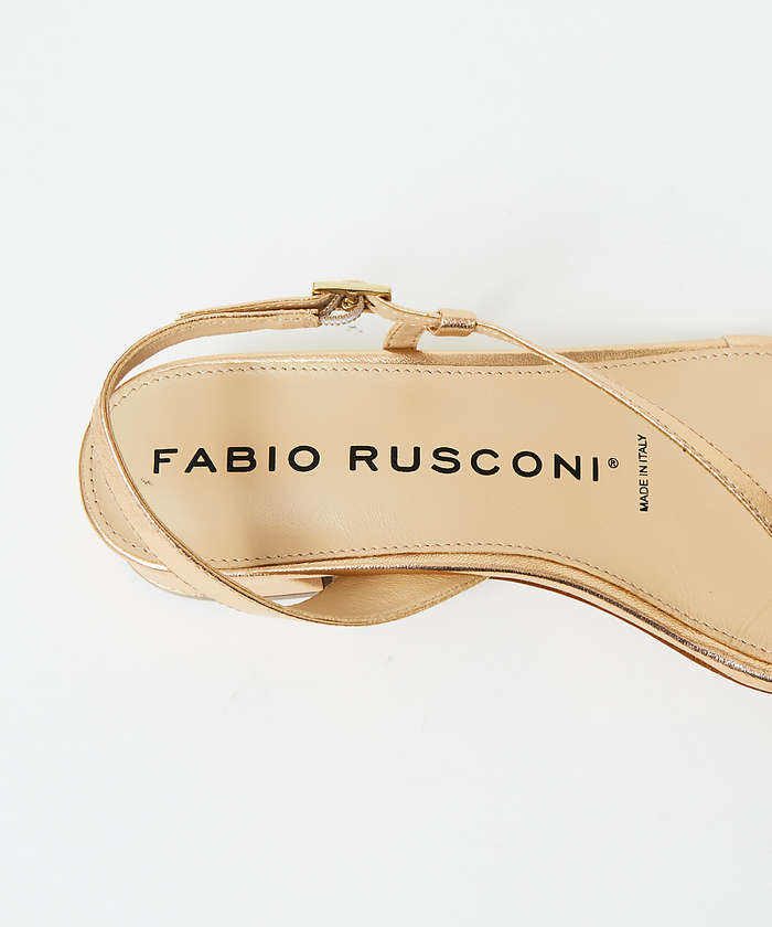 FABIO RUSCONI メタリック華奢ストラップサンダル ○FABIO RUSCONI メタリック華奢ストラップサンダル(504709415