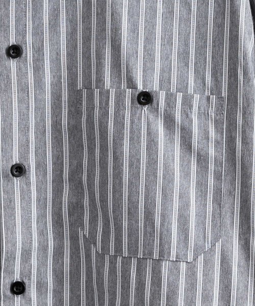 Rocky Monroe(ロッキーモンロー)/ワークシャツ 半袖 メンズ レディース ストライプ 総柄 羽織り ビッグシルエット オーバーサイズ ワイド ボックス ルーズ ゆったり 清涼 涼しい 胸ポケット/img26