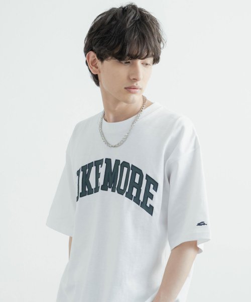 Rocky Monroe(ロッキーモンロー)/Tシャツ 半袖 カットソー メンズ レディース ビッグシルエット オーバーサイズ ゆったり ワイド クルーネック カレッジ グラフィック アップリケ ヘビーオン/img01