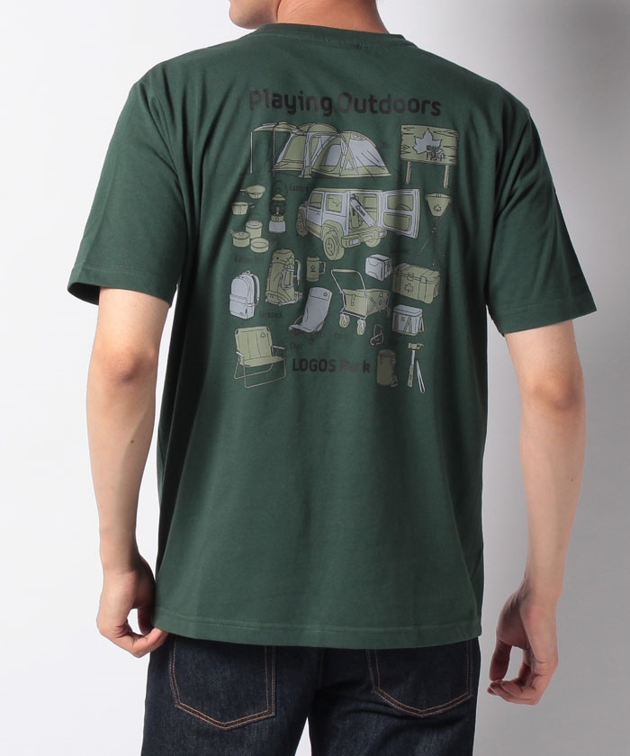 美品】 ロゴス アウトドア 半袖Tシャツ Back Print Tee 1275-4011 LOGOS Tシャツ、アンダーシャツ サイズ:L  ユニセックス - ternamedical.org