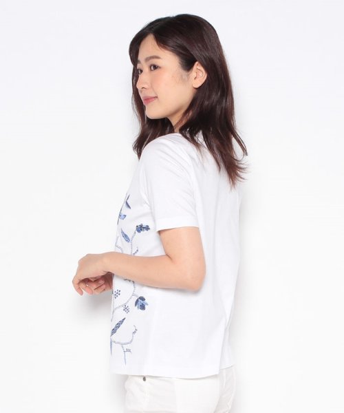 Leilian(レリアン)/【店頭人気】刺繍×プリントクルーネックTシャツ/img14