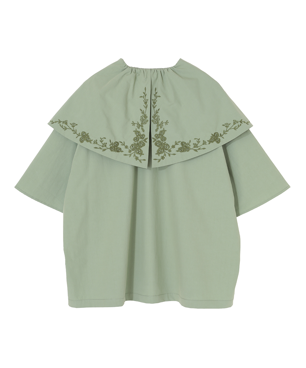 セール】BIG COLLAR EMBROIDERY TOPS(504716955) | クラネ(CLANE