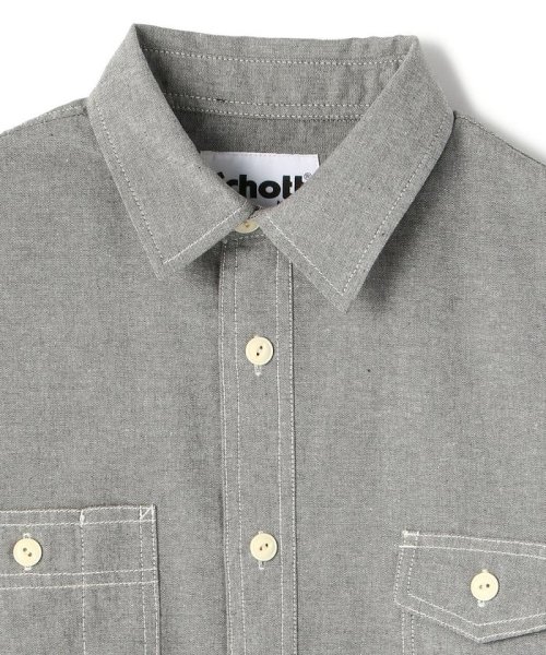 Schott(ショット)/CHAMBRAY LS WORK SHIRT/シャンブレー ワークシャツ/img02
