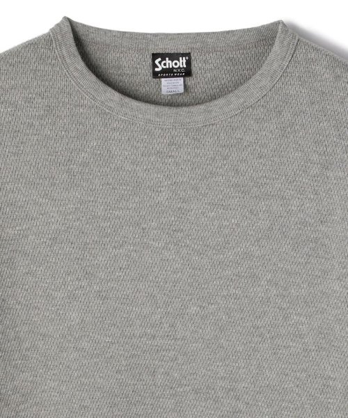 Schott(ショット)/LS HONEYCOMB CREWNECK T－SHIRT/ハニカム クルーネック Tシャツ/img09