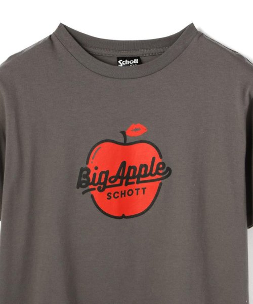 Schott(ショット)/BIG APPLE T－SHIRT/ウィメンズ ビッグ アップル Tシャツ/img02