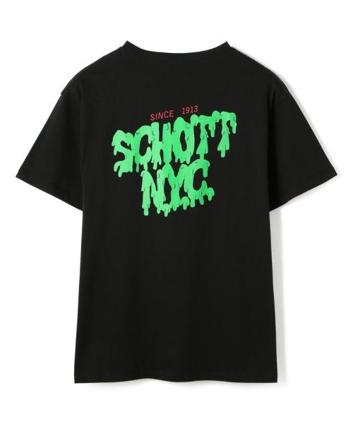 Schott(ショット)/ MELT LOGO T－SHIRT/ウィメンズ メルトロゴ Tシャツ/img01