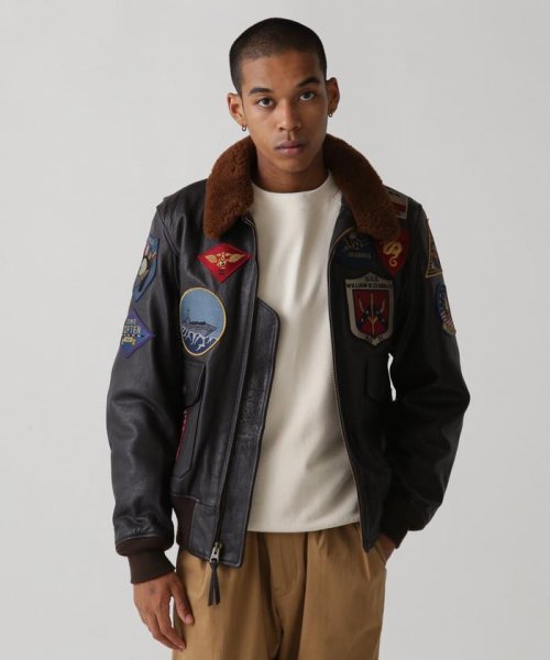 AVIREX JACKET TYPE 巻き込ま G-1 TOPGUN 羊革 DW234
