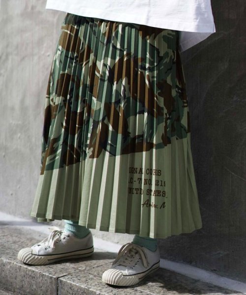 AVIREX(AVIREX)/プリーツカモ カラーコンビ カモスカート/PLEATED COLOR COMBI CAMO SKIRT/img05