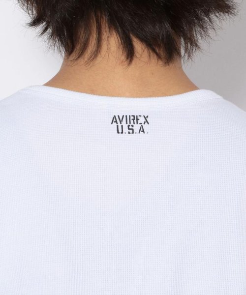 AVIREX(AVIREX)/ミニワッフル 長袖 Vネック Tシャツ/MINI WAFFLE T－SHIRT/img05