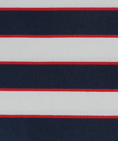 etoll.(エトル)/マルチボーダー ビッグシルエット Tシャツ トップス レディース オーバーサイズ ルーズ Tシャツ ビッグT 半袖 五分袖 プルオーバー レトロ ゆったり 大き/img28