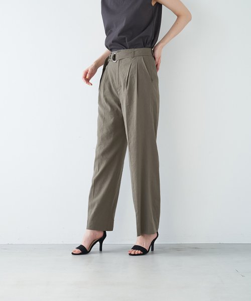 MICA&DEAL(マイカアンドディール)/tuck pants with a belt/img05